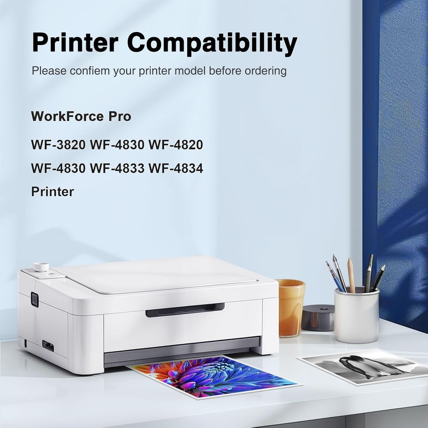 Starink Remanufactured Ink Replacement for Epson 822XL 822 Ink Cartridges Compatible with Epson Workforce Pro WF-3820 WF-3823 WF-4833 WF-4820 WF-4830 WF-4834 Printer High Yield & Latest Chip 8 Packs