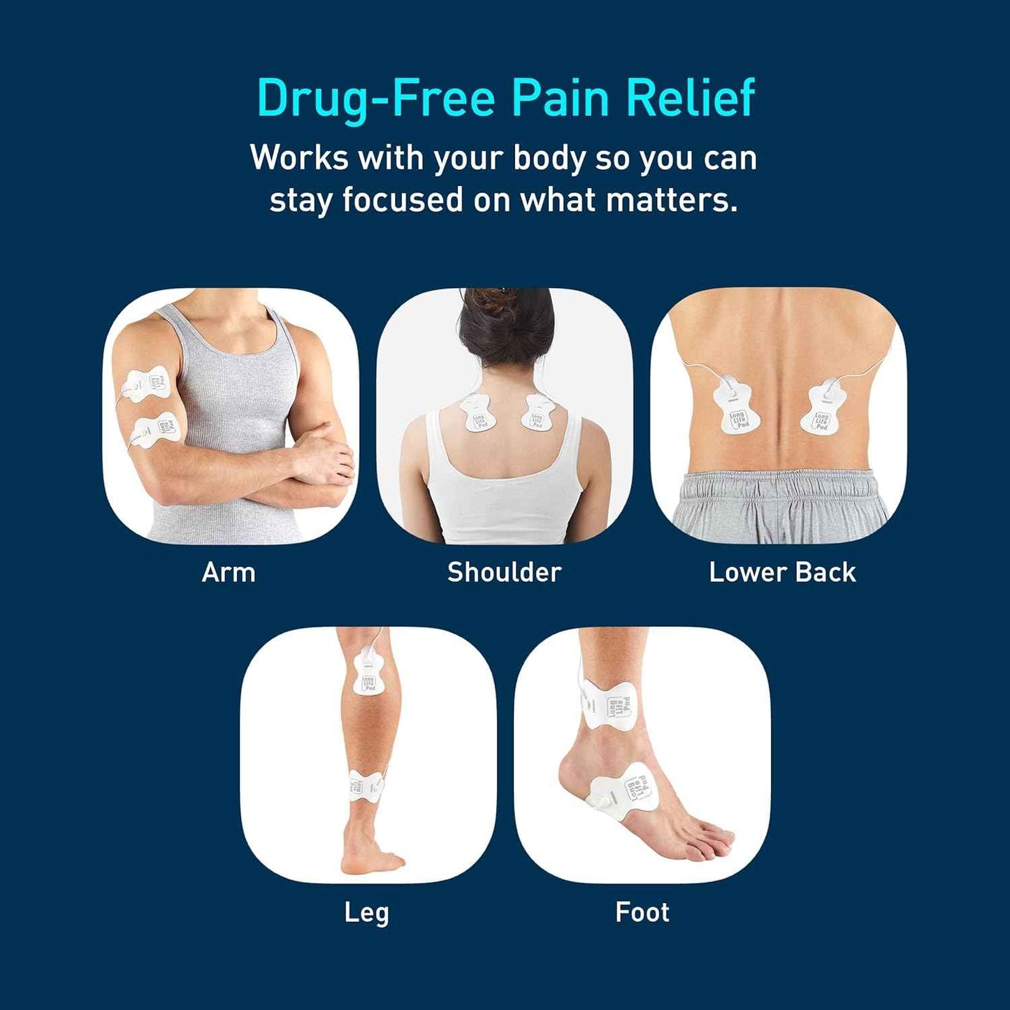 Omron Pocket Pain Pro TENS Unit Muscle Stimulator for Drug-Free Pain Relief - Portable Electric Massager for Muscles and Joints - Includes 2 Reusable TENS Unit Pads