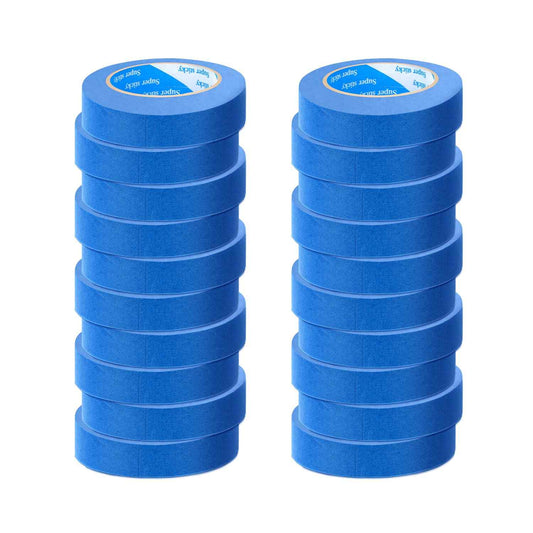 Blue Painters Tape, 20 Rolls Paint Tape 1 Inch Wide (0.98 in. x 55 Yds) Blue Masking Tape Protects Surfaces, Painter's Tape for Indoor and Outdoor Use, Easy Removal (20PCS)