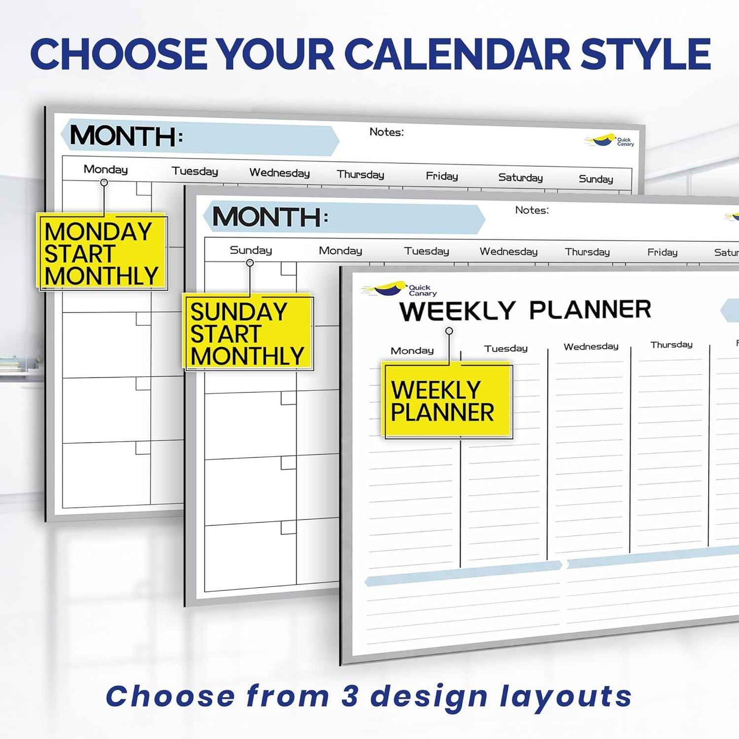 Monthly Magnetic Calendar for Refrigerator - 17x12” Stain-Resistant Dry Erase Fridge Calendar Whiteboard with Large Writing Space for Schedules, Chores & Meals - With 4 Markers & Eraser - Sunday Start