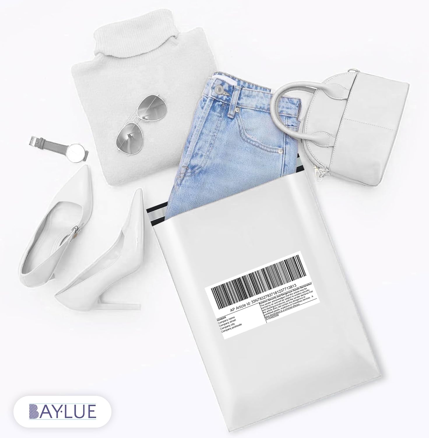 White Large Poly Mailers 14.5x19 Inch | Strong Adhesive Self-Seal Mailer Bag | Tear, Tamper, Water Resistant Shipping Envelopes | Thick Strong polymailer Bags | Clothing Shipping Bags | 500 Pcs Bulk - Lumora Desk