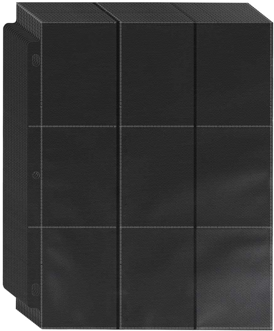 900 Pockets Trading Card Binder Sleeves, Baseball Card Sleeves Fit for Standard Size Sport Cards, Baseball Card Holder for 3 Ring Binder