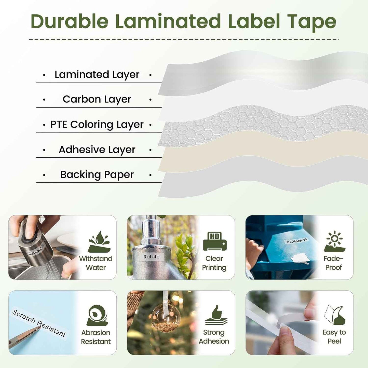 Tze-241 Tz Tape 18mm Replace for Brother P Touch Label Tape 18mm .7 White, 3/4 Inch 26.2 Feet Label Maker Refill, Compatible with Brother Ptouch PT-D400 PT-D600 PT-D410, Black Ink on White, 5-Pack