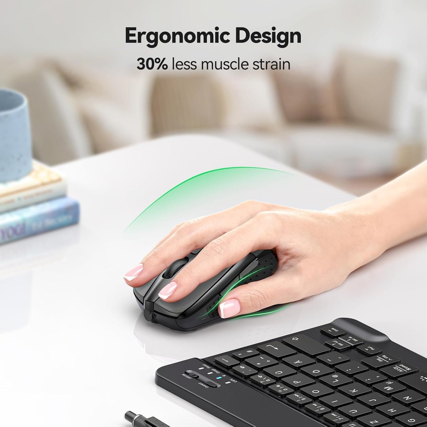 TECKNET Wireless Mouse for Laptop, Silent Mouse Quiet Click, Computer Mice Wireless, 6 Adjustable 4000 DPI Computer Mice