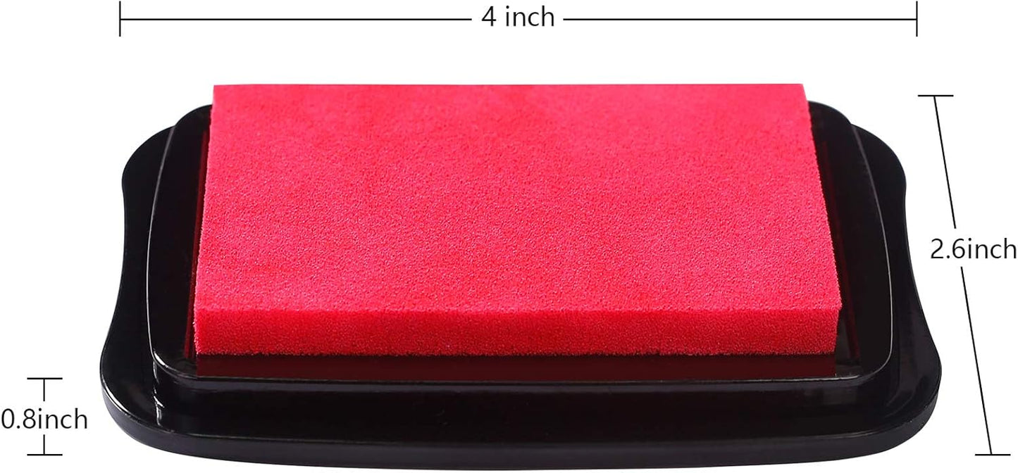 Fstaor Large Pink Ink Pad for Rubber Stamps, Non-Toxic Washable Safe Stamp Pads for Kids, Ink Pads Permanent for Paper Wood Fabric