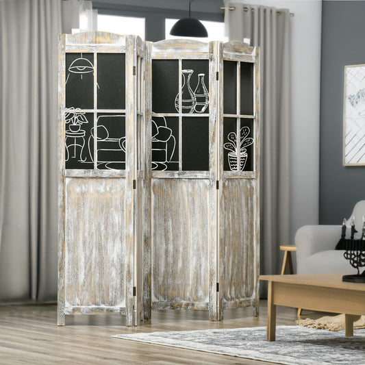 NicBex Room Divider 4 Panel Room Dividers with Black Boards Partition Room Dividers and Folding Privacy Screens 5.6 FT Wall Divider for Home, Office, Room Separation,70.75"W x 0.75"D x 69.75"H,Natural - Lumora Desk