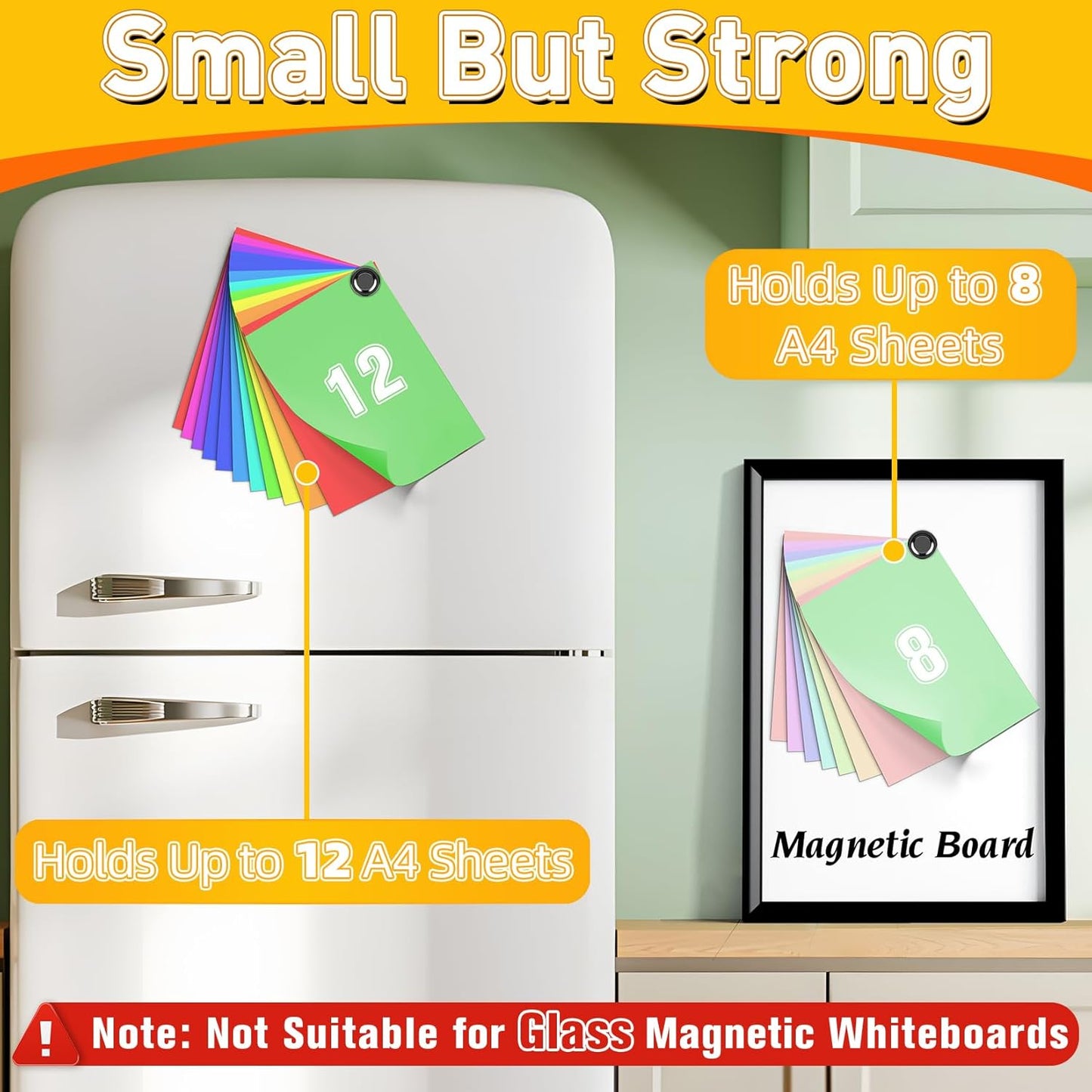 VNDUEEY 60Pcs Black Fridge Magnet Refrigerator Magnets, Magnets for Whiteboard, Small Strong Magnets for Kitchen, Office, School, Metal Decorative, Teacher Supplies