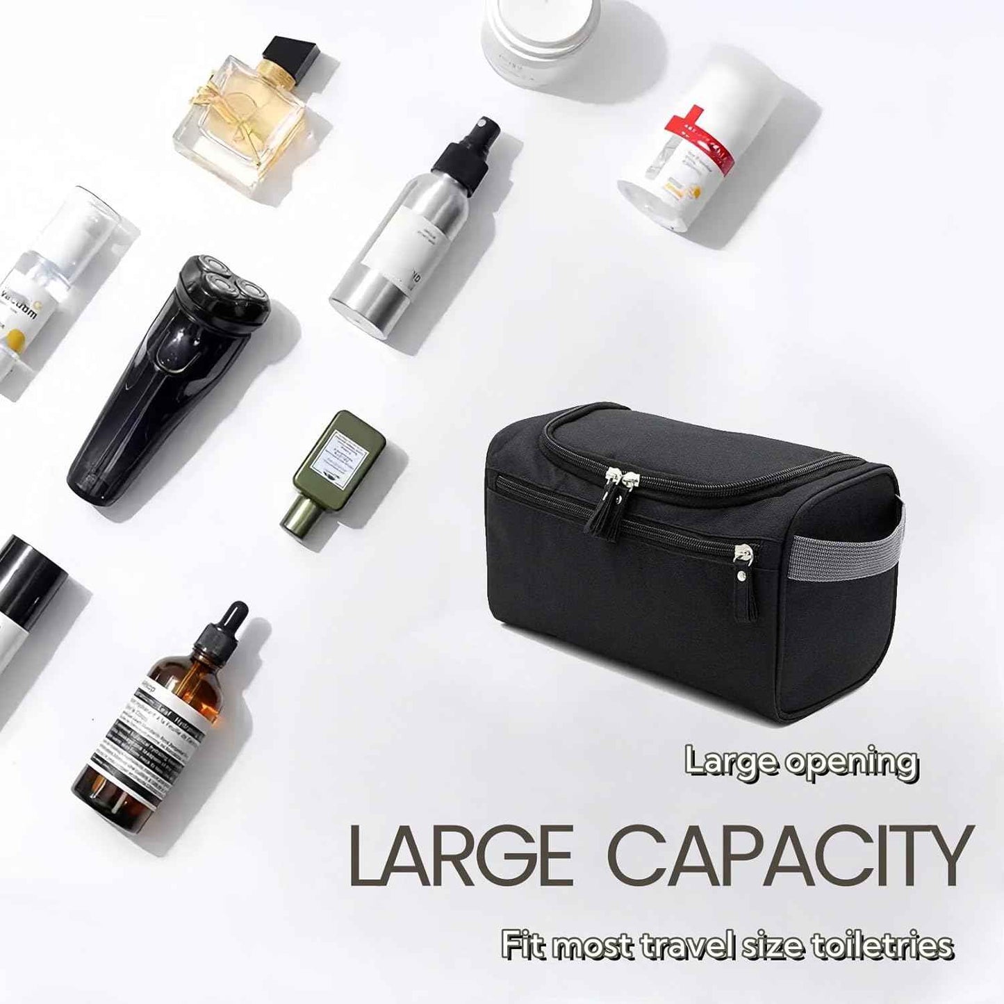 Tumecos Toiletry Dopp Kit Travel Electronics Organizer Shaving Accessories Bag