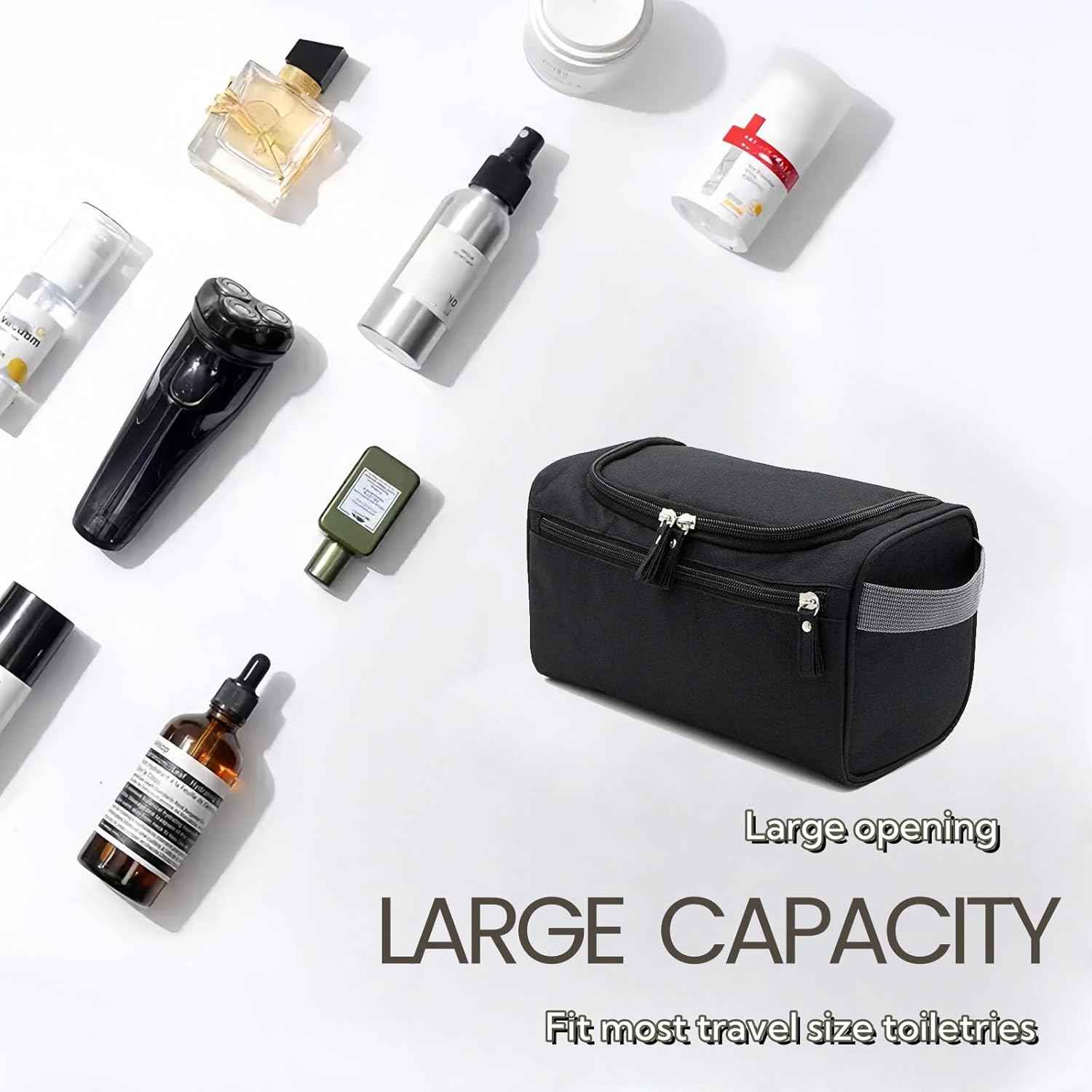 Tumecos Toiletry Dopp Kit Travel Electronics Organizer Shaving Accessories Bag