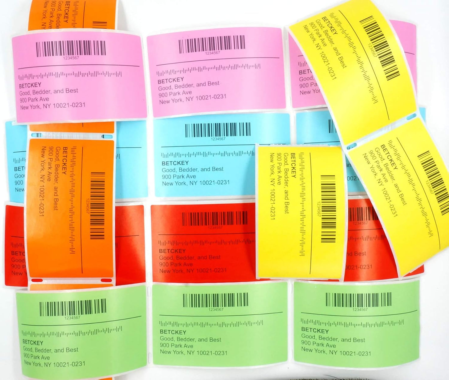 BETCKEY Colored Labels Compatible with Dymo 99019 (2-5/16" x 7-1/2") for Files, Folder, Binders, Compatible for Dymo LabelWriter Thermal 450, 4XL & Zebra Desktop Printers [1 Roll, Yellow]