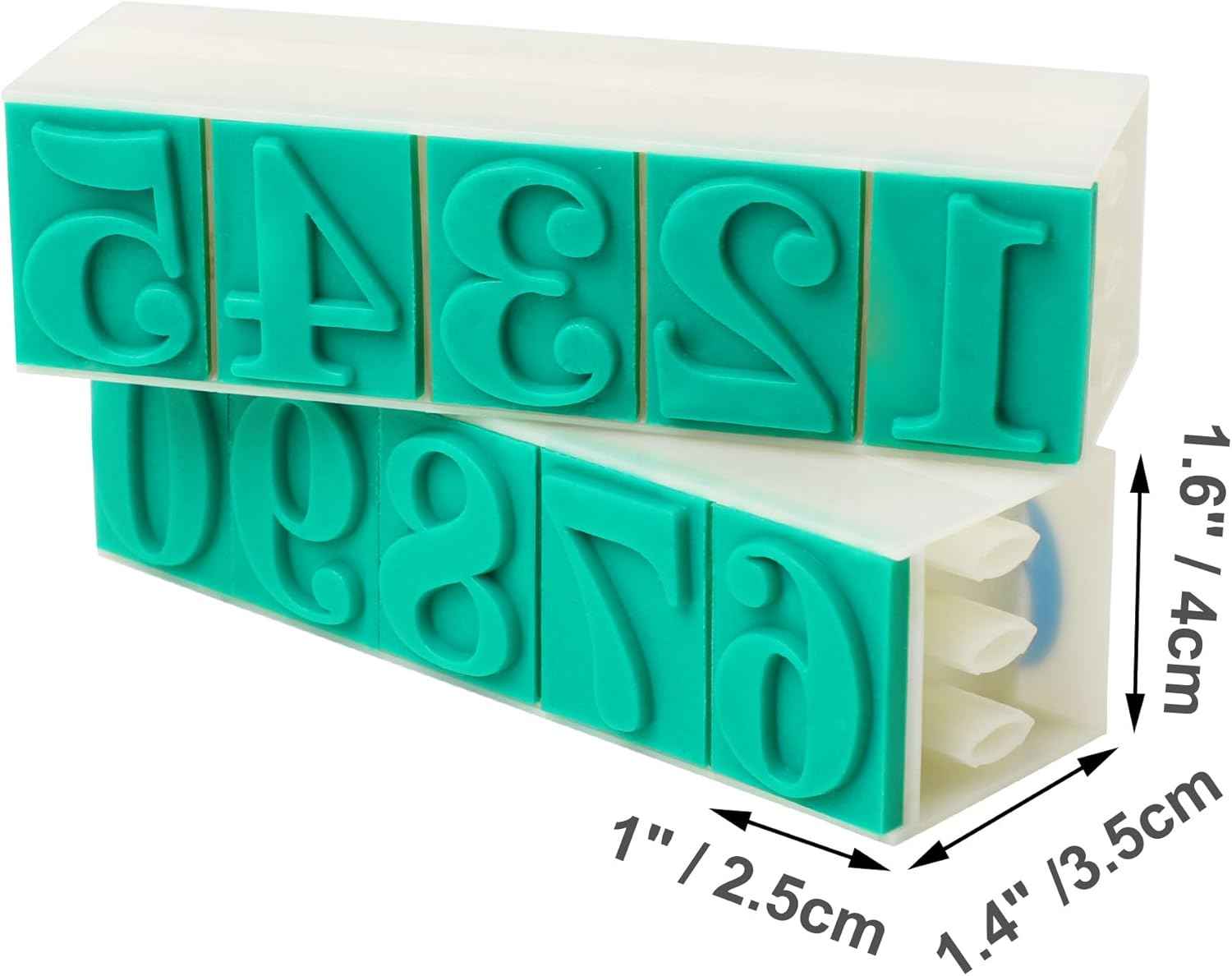 uxcell Rubber Head Number Stamp Set Large Detachable 0-9 Digits Arabic Numerals Stamps Combination Number Stamp for DIY Craft Card Making