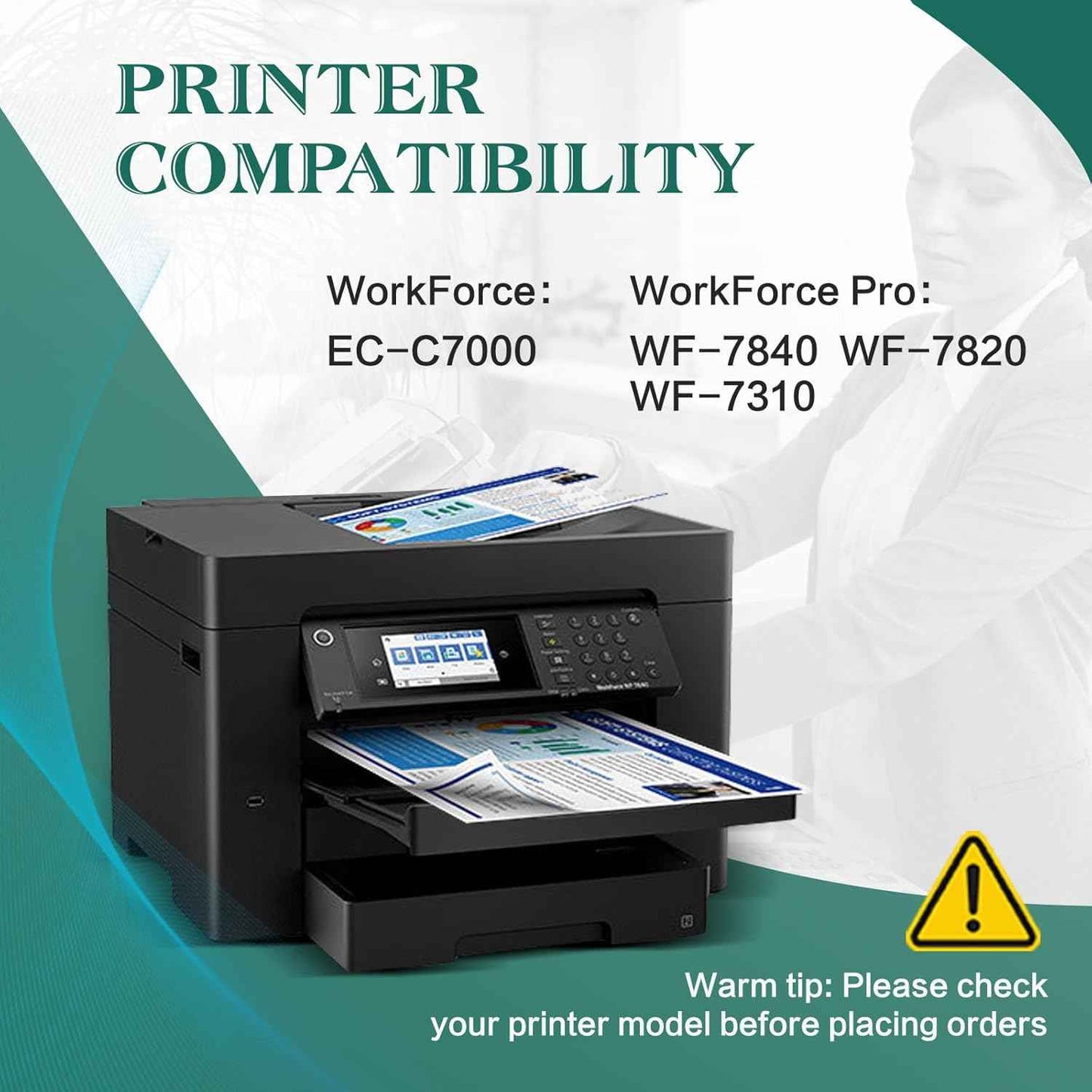 Remanufactured for 812XL Black Ink Cartridges for Epson 812XL Ink Cartridges Combo Pack for Epson 812 812XL T812XL High Capacity for Epson WF-7820 WF-7840 WF-7310 EC-C7000 (3 Black)