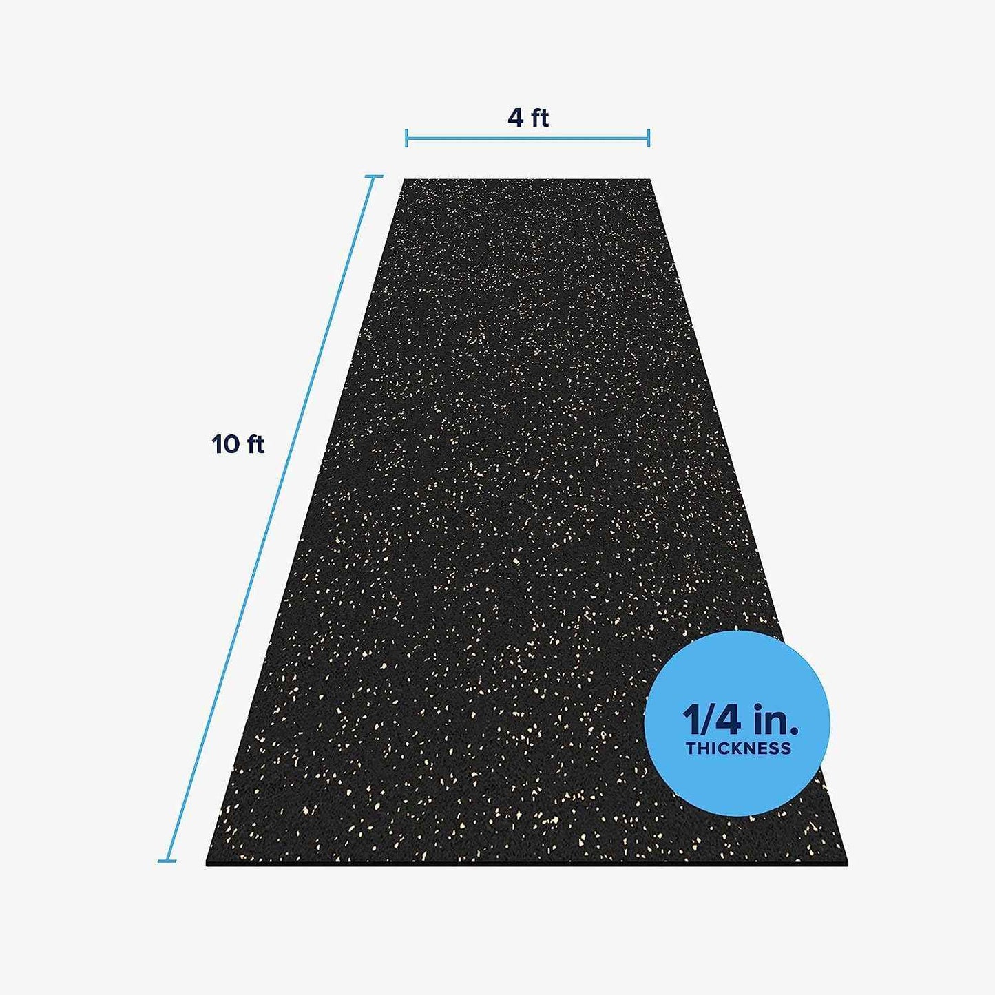Flooring Inc's 1/4" Thick Tough Rubber Flooring Roll | Flexible Recycled Rubber Floor Mats for Home Gym | Heavy Duty Rubber Mat for Home Gyms, Sheds, Horse Stall Mat or Trailer