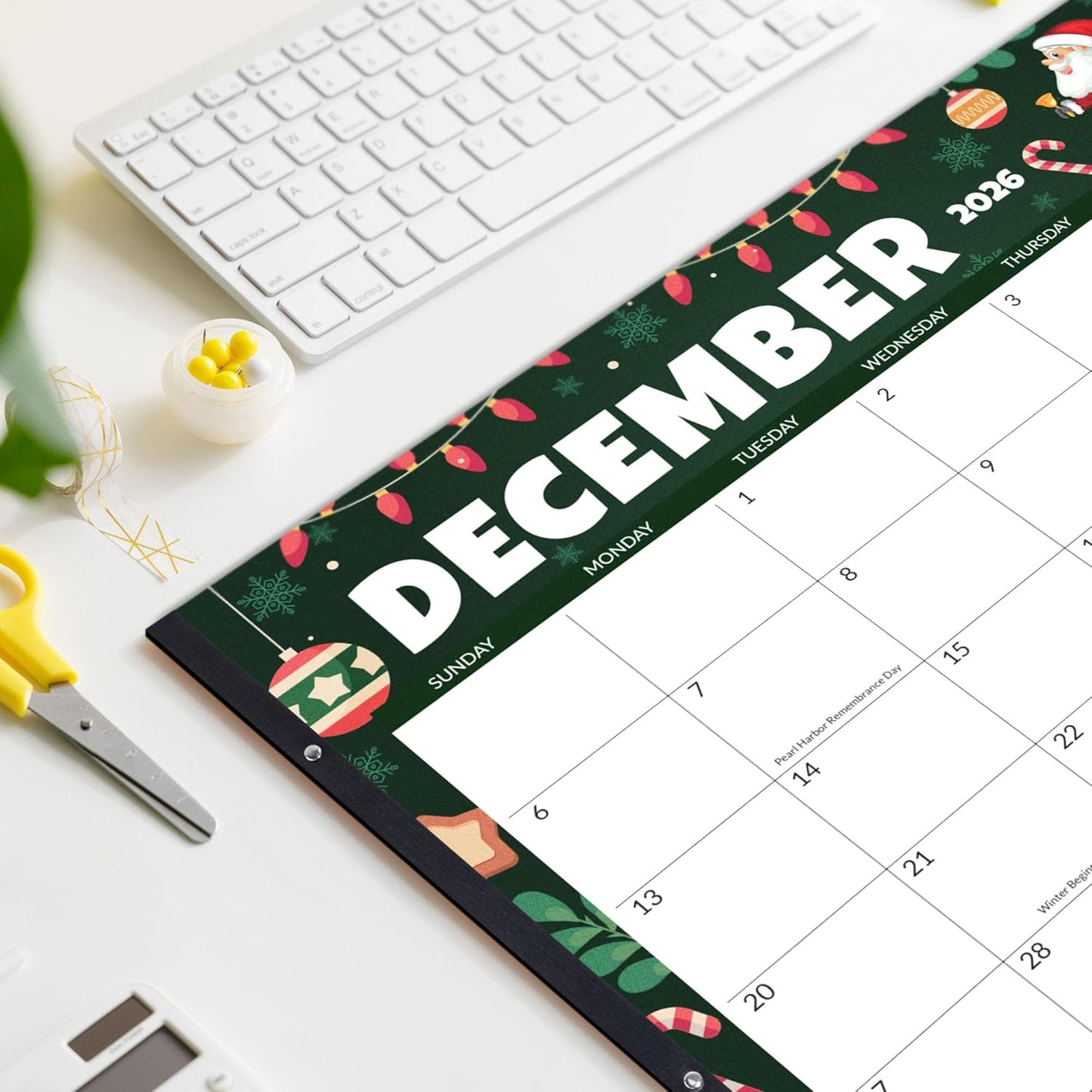 SUNEE Desk Calendar 2025-2026 Large 22x17 from October 2025 to March 2027, Extra Large Desktop Monthly Calendar Pad 18 Months For Teacher or Family, Desk Top, Seasonal