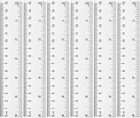 Zonon 6 Pcs 6 Inch Ruler Bulk Clear Plastic Flexible Straight Metric Rulers with Centimeters and Inches Drafting Measuring Tool for Classroom School Students Education