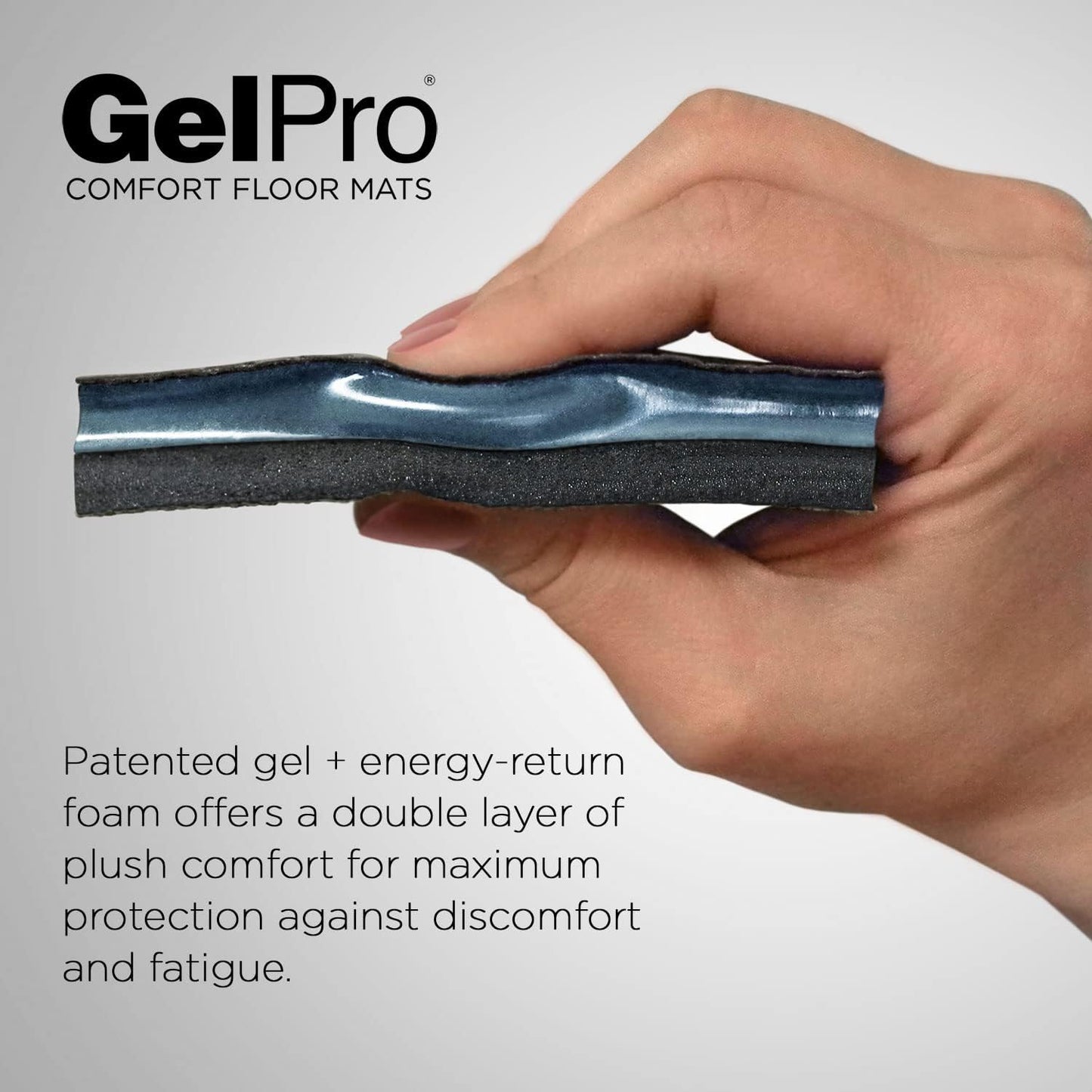 GelPro Elite Premier Anti-Fatigue Kitchen Comfort Floor Mat, 20x36", Trellis Classic Grey
