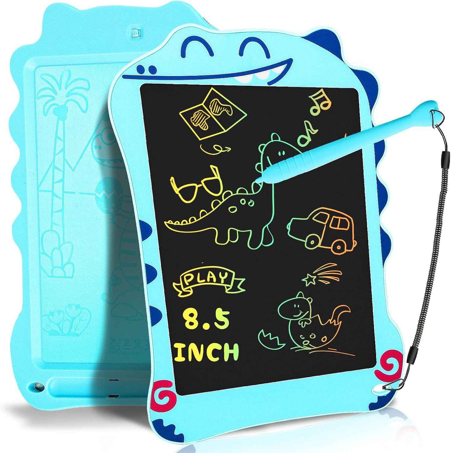 LCD Writing Tablet Dinosaur Toys for Boys Kids, Colorful Toddler Blue Toys Drawing Board, Educational Children Toy, Doodle Pad for 3 4 5 6 7 8 Year Old Boy Kid Birthday Party Gifts,8.5inch