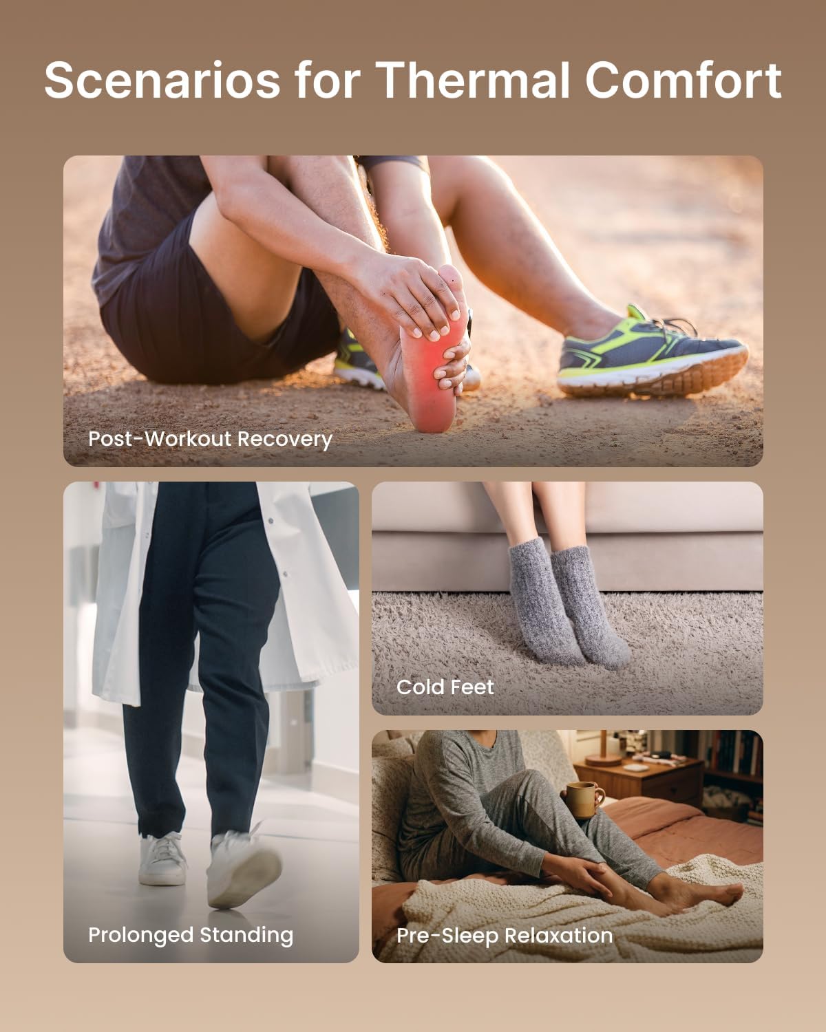 RENPHO Thermacool 2-in-1 Foot Massager with Heat & Cold, HSA Eligible FSA Only Products, Father Day Gifts for Husband, 3 Kneading & 5 Compression for Neuropathy & Plantar Fasciitis, Up to US Size 13