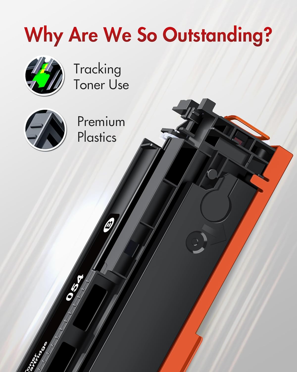 054 Black Toner Cartridge - Compatible Replacement for Canon 054 054H Toner, Works with Canon Color imageCLASS MF642Cdw Toner Cartridges, MF644Cdw, MF641Cdw, MF644Cdw, LBP622Cdw Laser Printer (1-Pack)