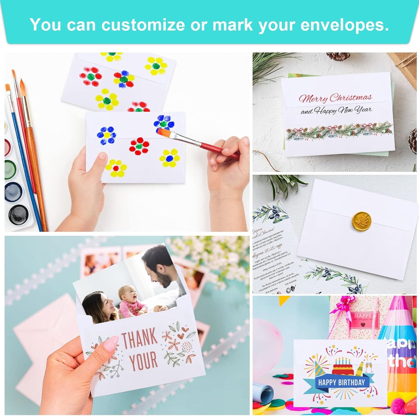 90 Packs A1 Envelopes, 3.5x5" Envelopes White, Small Envelopes RSVP Envelopes, Envelopes Self Seal for Weddings, Photos, Postcards, Greeting Cards, Mailing - Lumora Desk