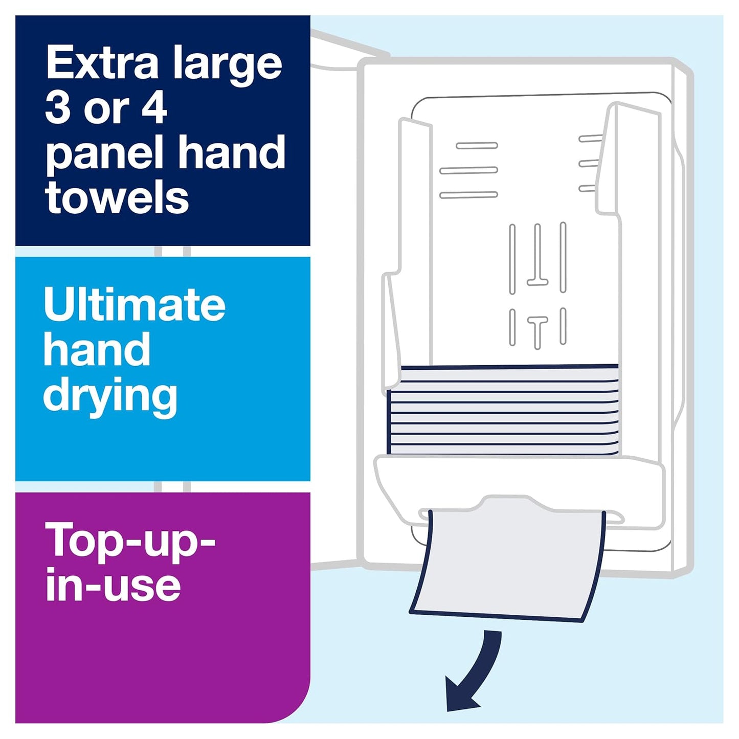 Tork Xpress Multifold Hand Towel Dispenser Black H2, One-at-a-Time Dispensing, Elevation Range, 553028