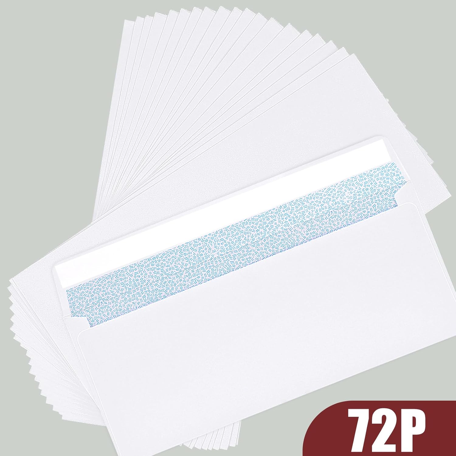 Joyberg 72 Packs #10 Envelopes, Business Envelopes, Envelopes Self Seal, Security Envelopes, Peel and Seal Closure, Size 4-1/8 X 9-1/2 Inches, White, 26LB - Lumora Desk