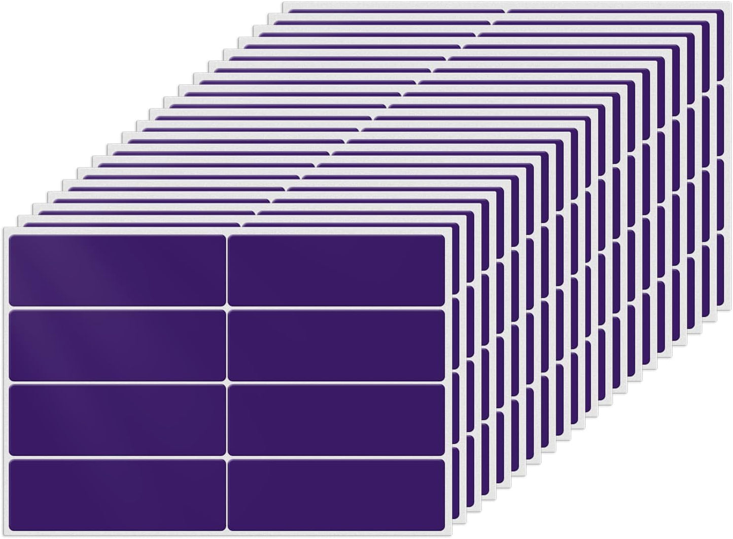 Colored Stickers 3×1 Inch Vinyl File Folder Sticker Purple Rectangle Removable Waterproof Color Coding Moving Label for Boxes Office Inventory Labeling 160 PCS