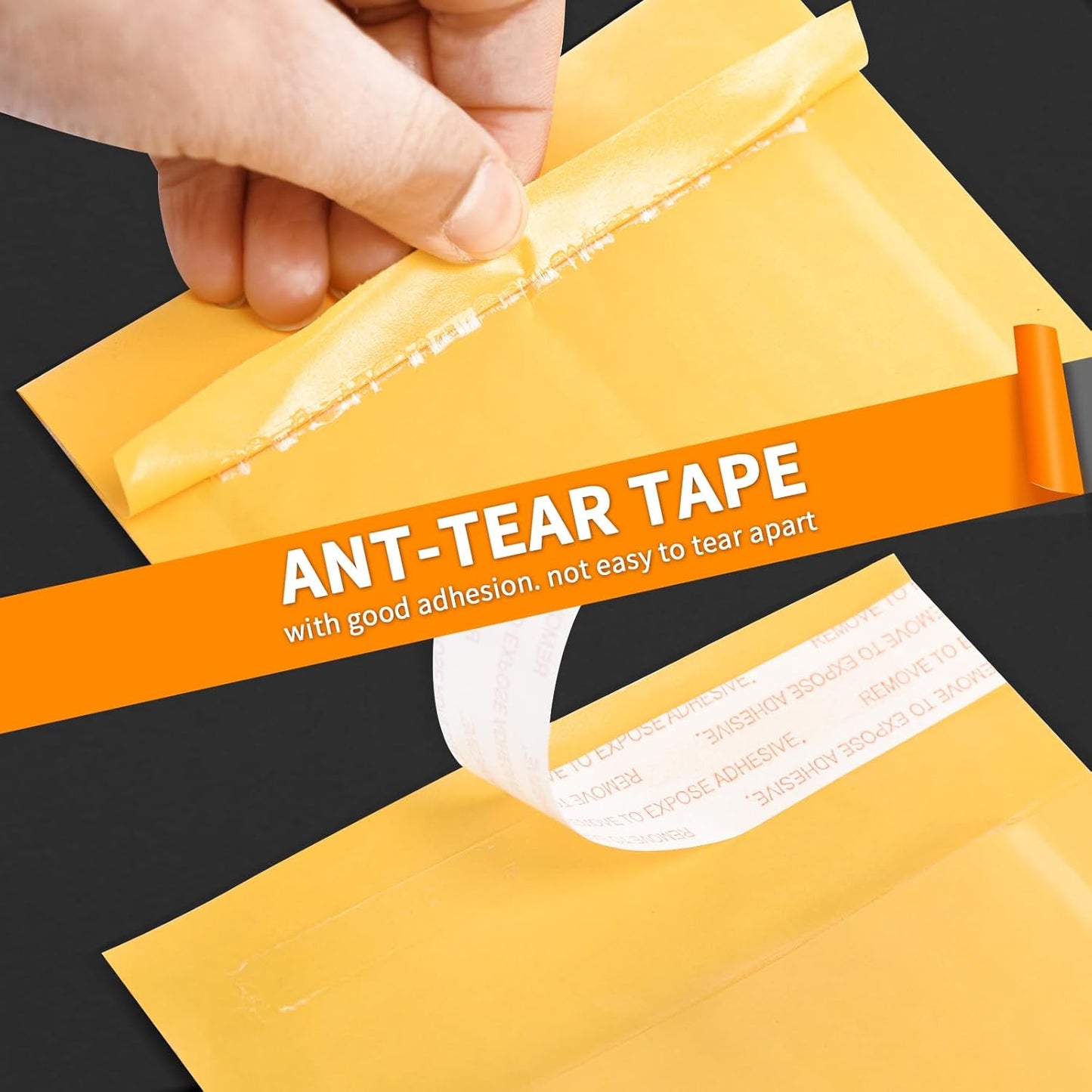 packbabol Kraft bubble mailers 3.5x5 Inch 100 Pack,Self-Sealing Paper Envelopes for Packaging,Strong Adhesion Envelope Mailers, Small Waterproof Cushioned Padded Shipping Bags Yellow #0000 - Lumora Desk