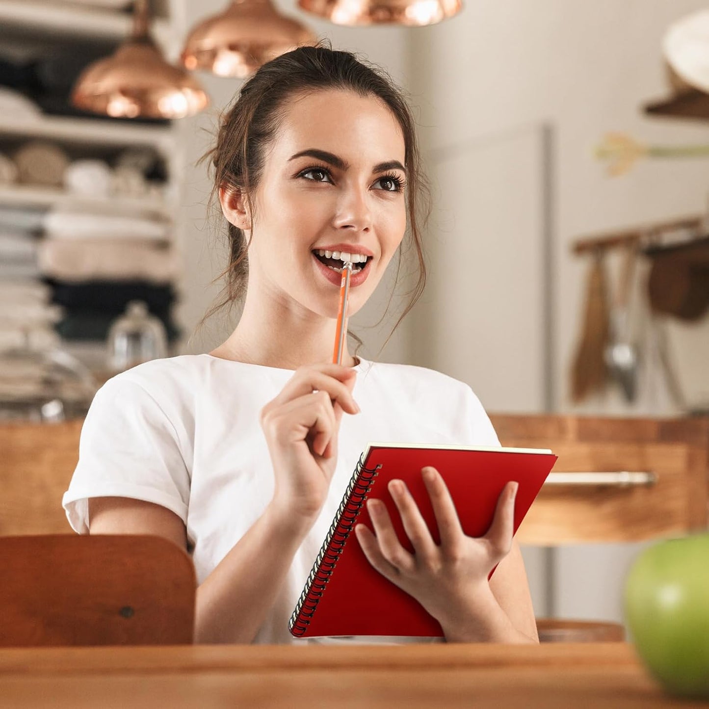 Yahenda Spiral Notebook Bulk A5 Journal Lined 8.3'' x 5.5'' Writing Composition Paper Small Notepad Subject Notebook for Students Office Business Back to School Supplies(Red,72 Pcs)