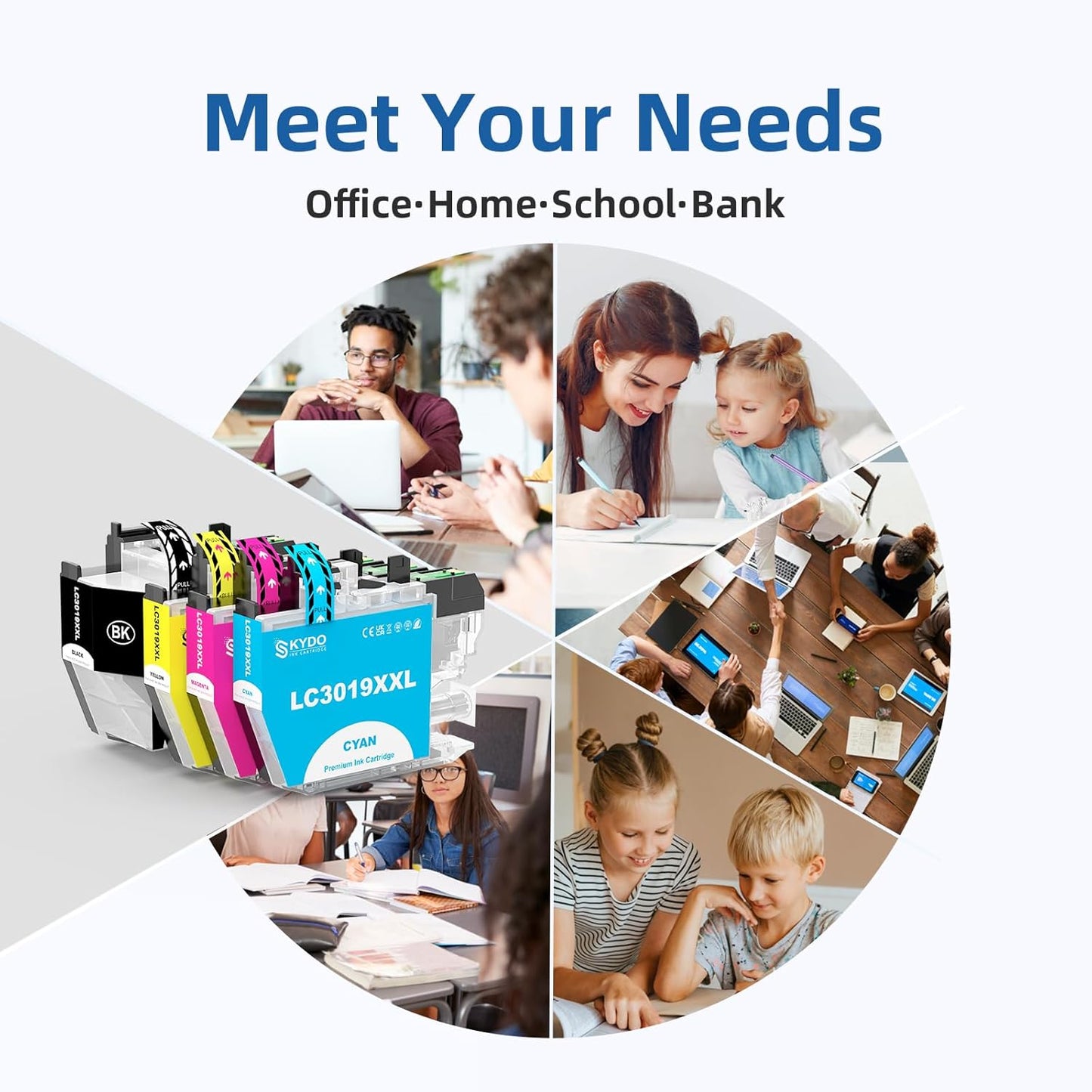 LC3019XXL Ink Cartridges Replacement for LC3019 XXL LC 3019-XXL LC3019 Work with MFC-J5330DW MFC-J6530DW MFC-J6730DW MFC-J6930DW Printers (Black, Cyan, Magenta, Yellow, 4 Pack)