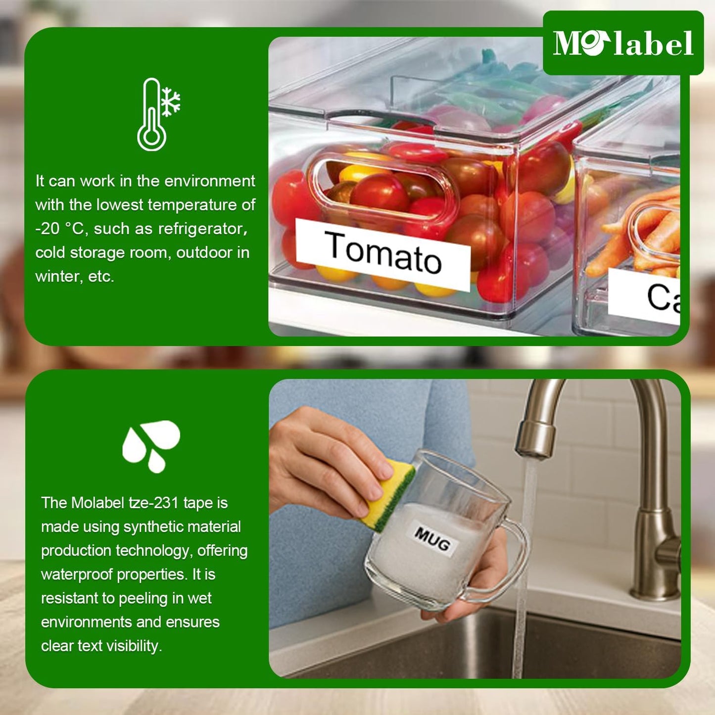 Label Tape Compatible with Brother Tze-231, 12mm 0.47" Black on White Laminated Tape for P-Touch Label Maker PT-D210 D220 H110 D410 P710BT H111 1070, 6 Pack