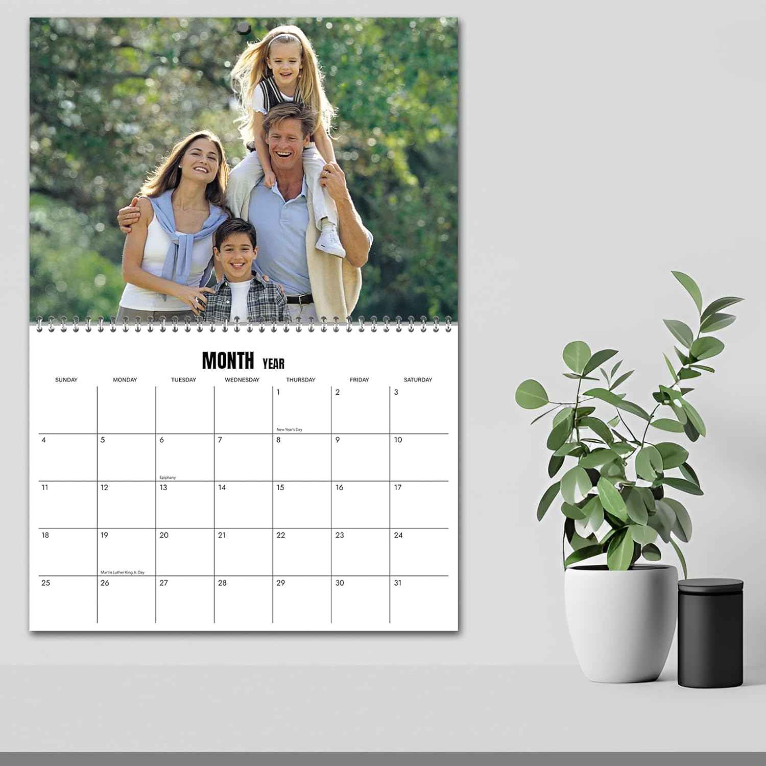 Custom Photo Wall Calendar 2026 for Home & Office - Print Your 13 Memories,Make Your Own Personalized Calendar 2026 - Customized Christmas Gift
