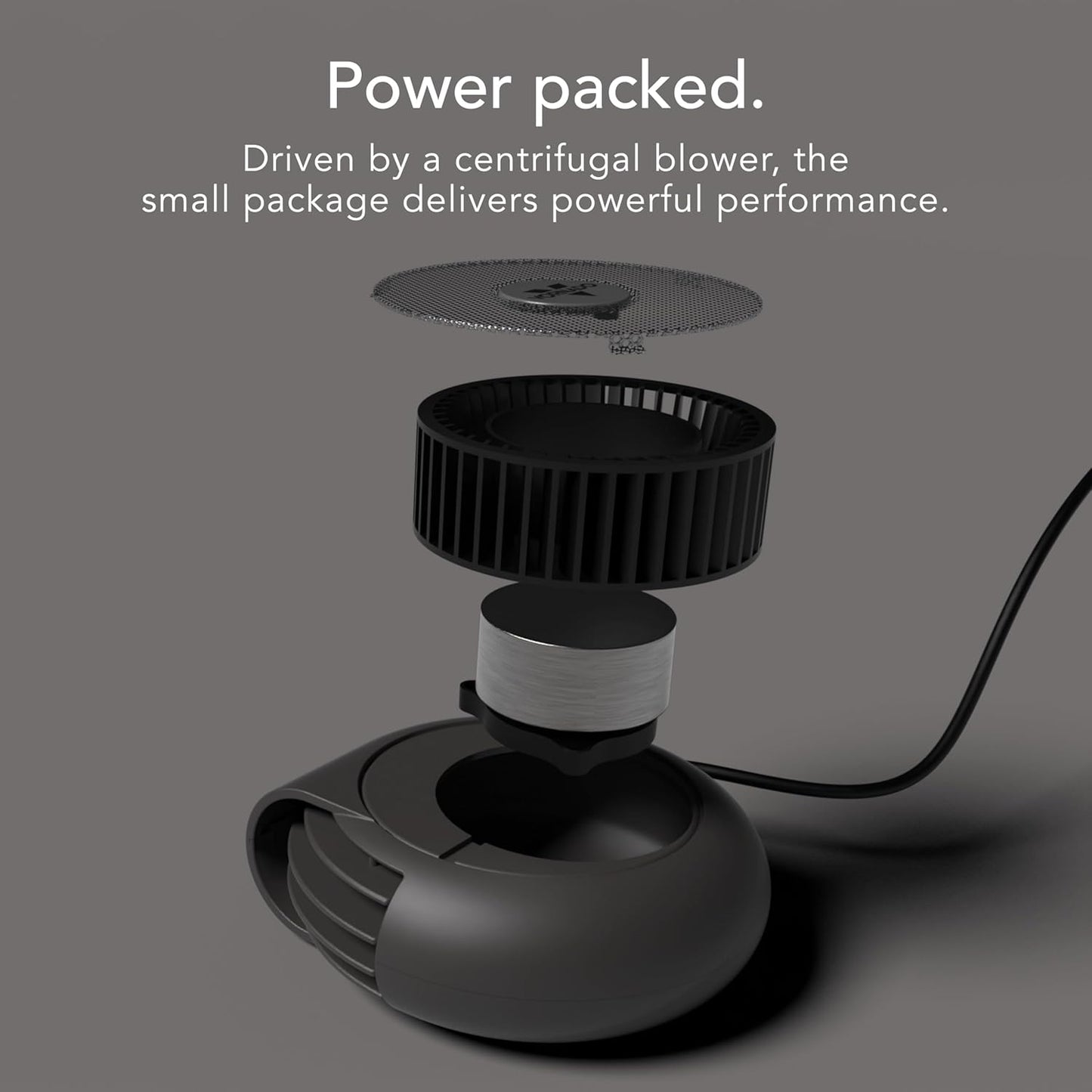 Vornado PEBL Portable USB Desk Fan with Magnetic Base, 2 Speed Settings, Adjustable Airflow, Personal Cooling Device, Mini Travel Fan for Home, Office and Travel