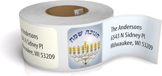 Customized Personalized Hannukah Address Labels - Made in The USA by Kenco (250 Labels, Hannukah) - Lumora Desk