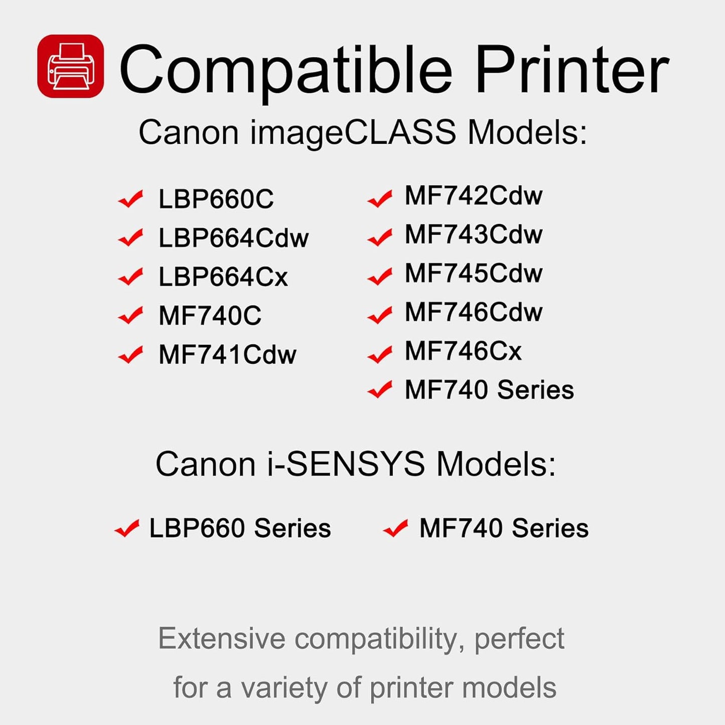 2 Pack 055 3016C001 Black Toner Cartridge: Compatible CRG-055 Replacement for Canon i-SENSYS LBP660 MF740 Series ImageClass LBP660C LBP664Cdw LBP664Cx MF740C MF741Cdw MF743Cdw MF746Cdw Series Printer