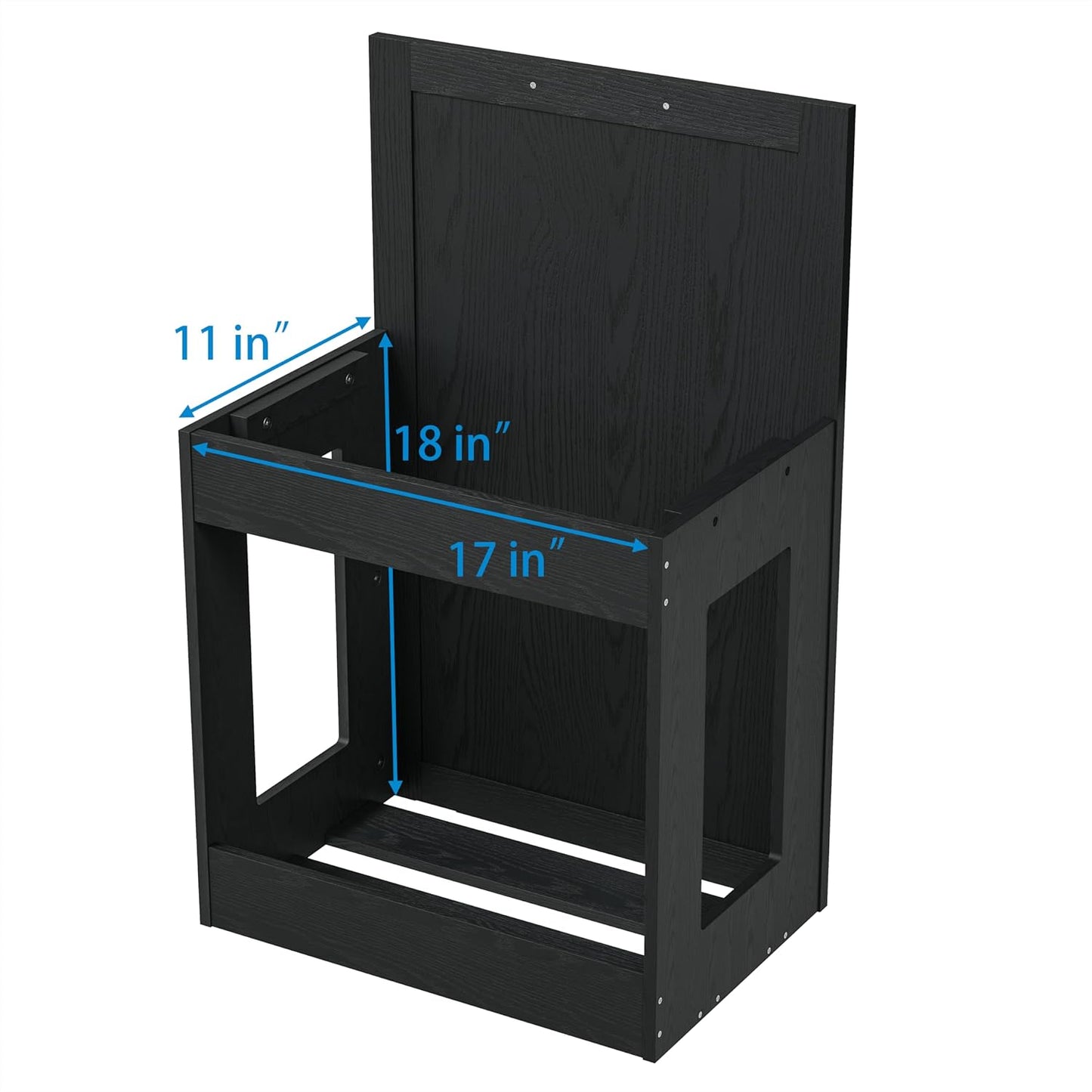OLD CAPTAIN Tilt Out Trash Cabinet with Quick Installation and Deodorising Function, Wooden Freestanding Trash Can Cabinet Holds Up to 2x13 Gallons Capacity for Kitchen and Dining Room, Pure Black