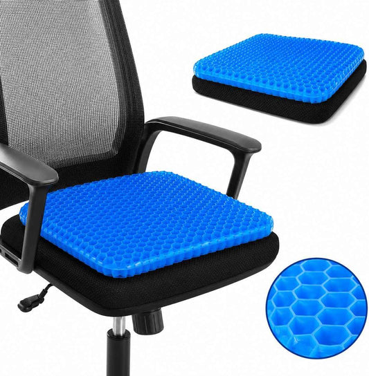 Pampkin Gel Seat Cushion for Long Sitting | Ergonomic Coccyx & Tailbone Support for Sciatica, Hip & Lower Back Pain | Breathable, Washable Cover | Ideal for Office, Car, Wheelchair, Stadium & Plane