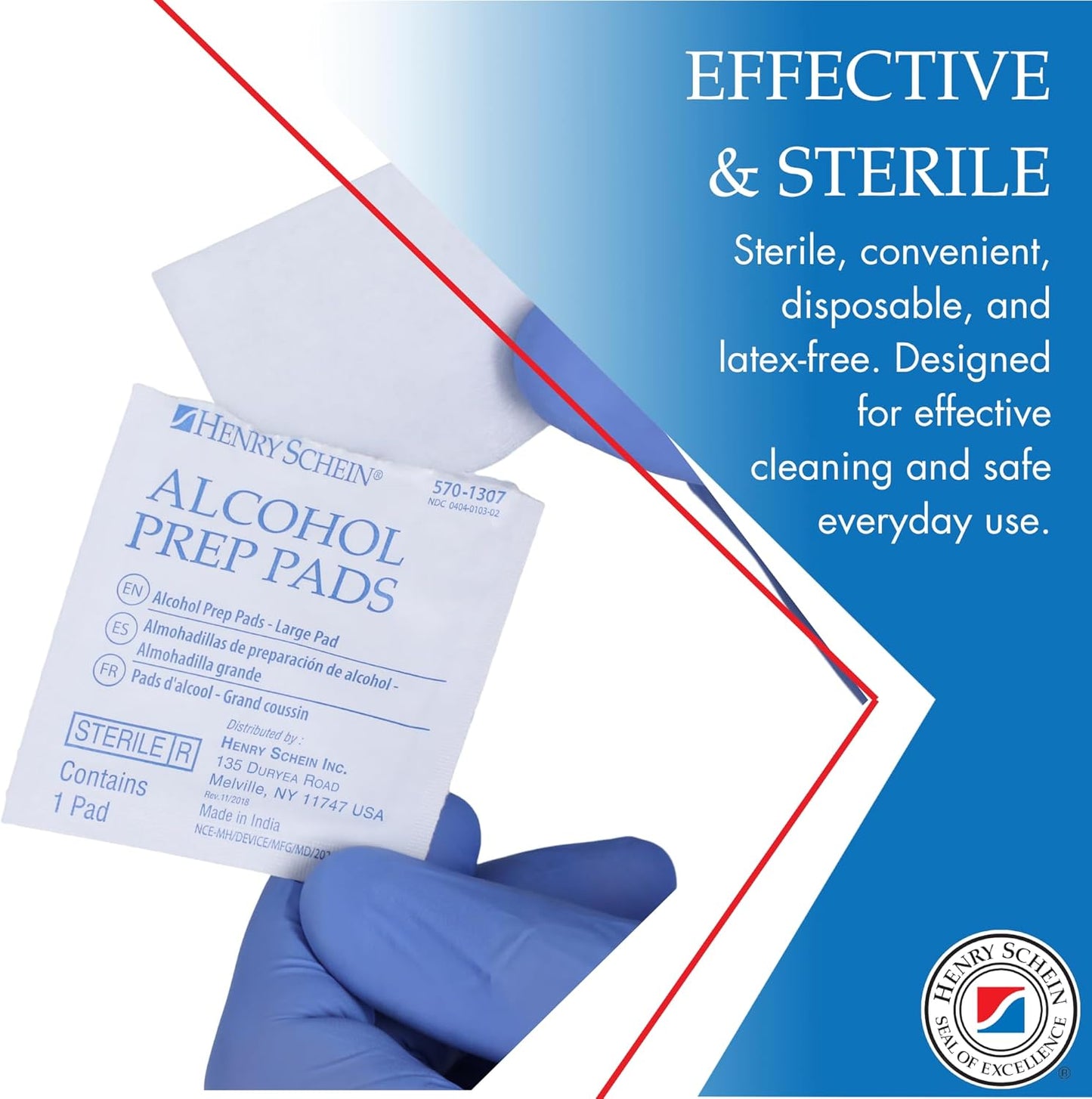 Large Alcohol Prep Pads (200/Box) - 70% Isopropyl Alcohol Wipes, Individually Wrapped - 2 ply, Textured - Skin Prep Alcohols Swabs - Sterile Pads