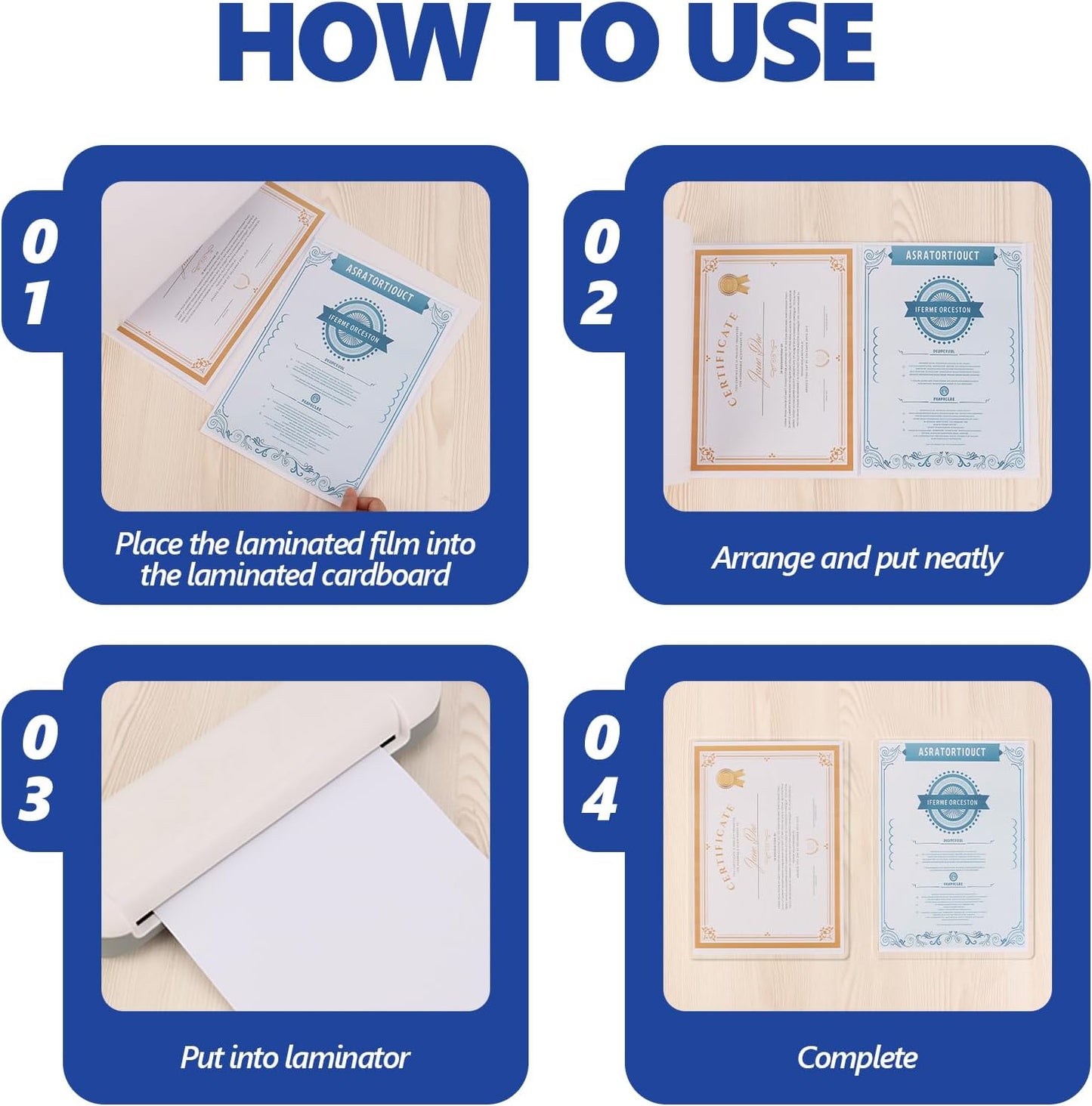 10 Pack ID Card Size Laminator Carrier Sleeve 11.75X17.75 Inch Thermal Laminating Carriers Sheets Protection Thermal for All Brand Laminating Pouches Work Permits Pass Cards Student ID Cards