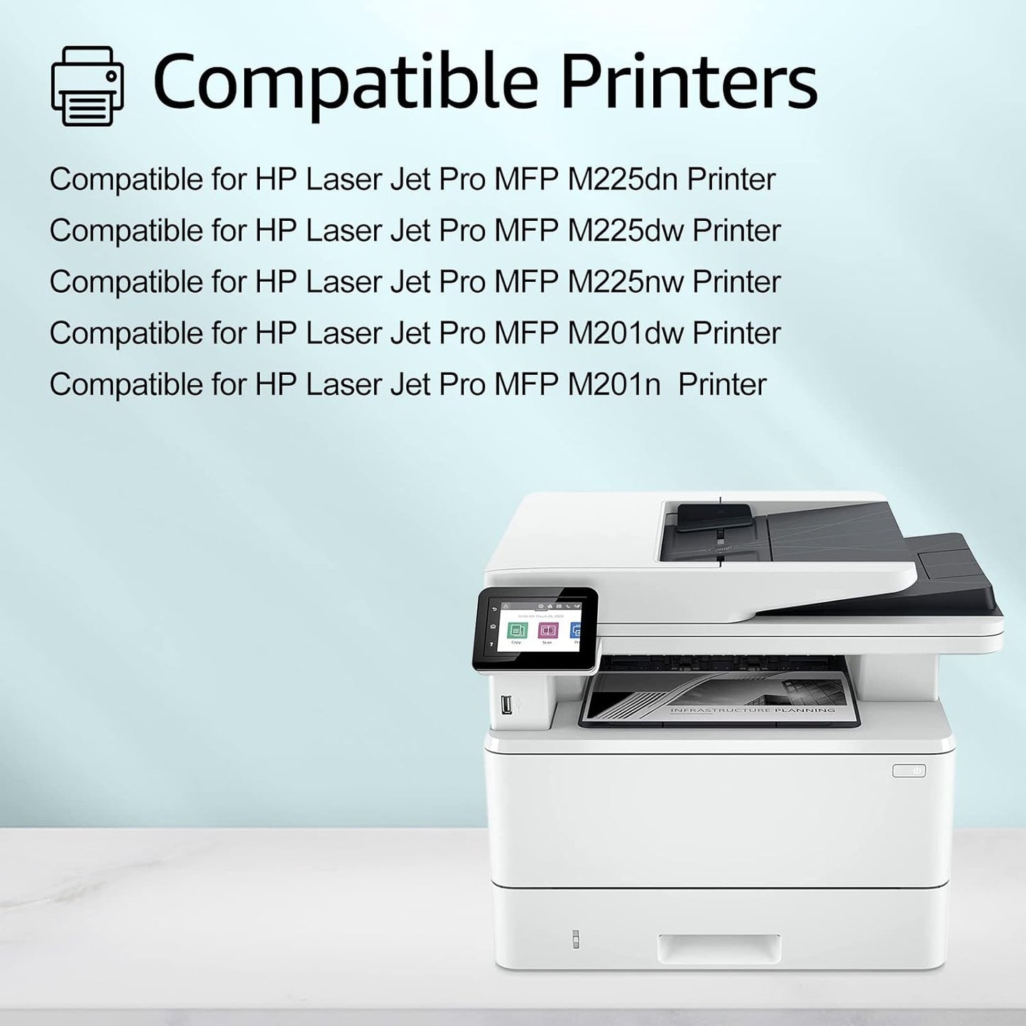 greencycle Compatible CF283X Toner Cartridge Replacement for HP 83X CF283X 83A CF283A to use with Laserjet Pro M201 M201dw M201n MFP M225 M225dn M225dw M225rdn Laser Printers (2-Black, 2400 Pages)