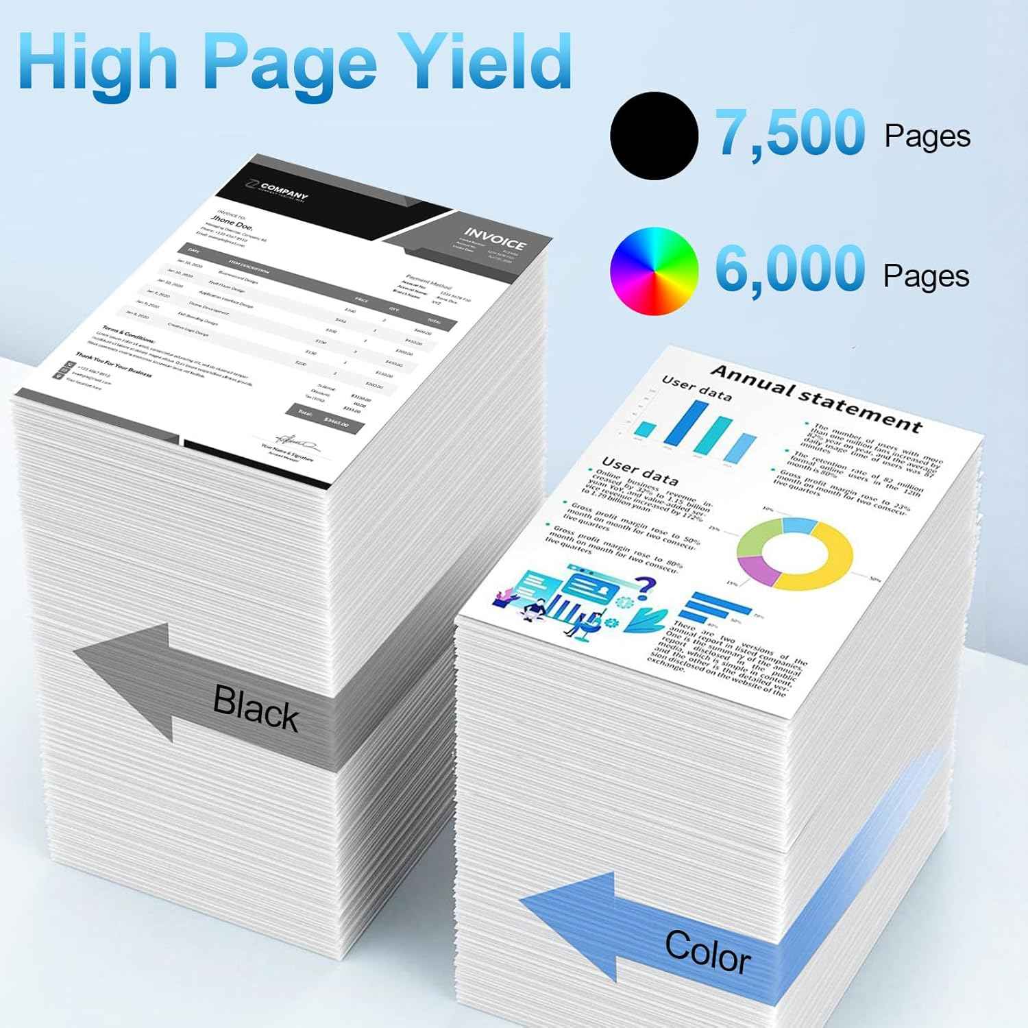 414X Toner Cartridges 4 Pack High Yield with Chip Replacement for HP 414X 414A W2020X W2020A Compatible with Color LaserJet Pro MFP M479fdw M479fdn M454dw M454dn M479 M454 Printer (B/C/Y/M Color)