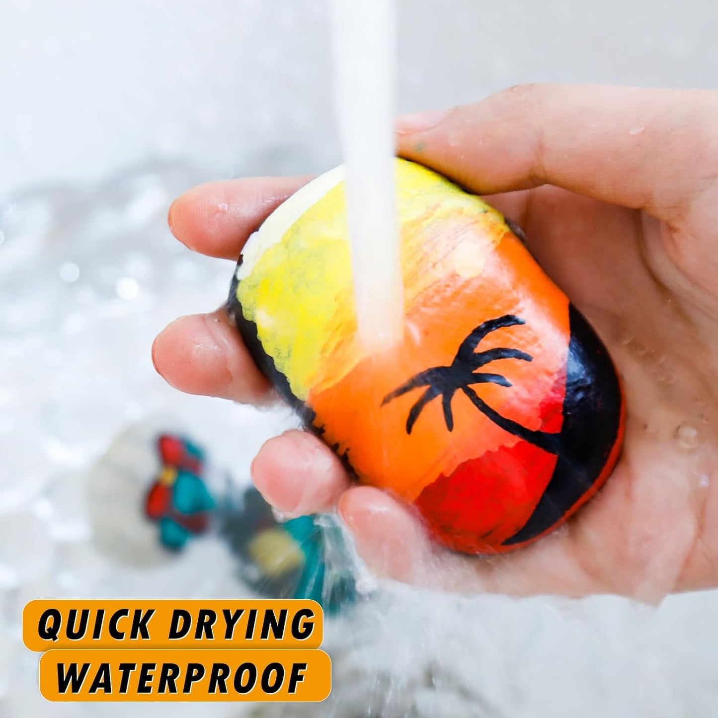 Yellow Paint Pens Paint Markers - 2 Pack Permanent Quick Dry Waterproof Marker Pens for Rocks Wood Fabric Plastic Canvas Glass Mugs Metal Tire Stone