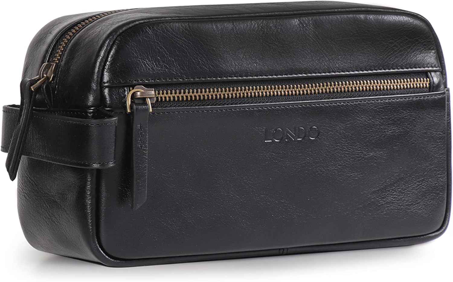 Londo Genuine Leather Travel Toiletry Bag – Makeup, Shaving Organizer, Dopp Kit for Men & Women, Durable & Stylish Travel Accessory