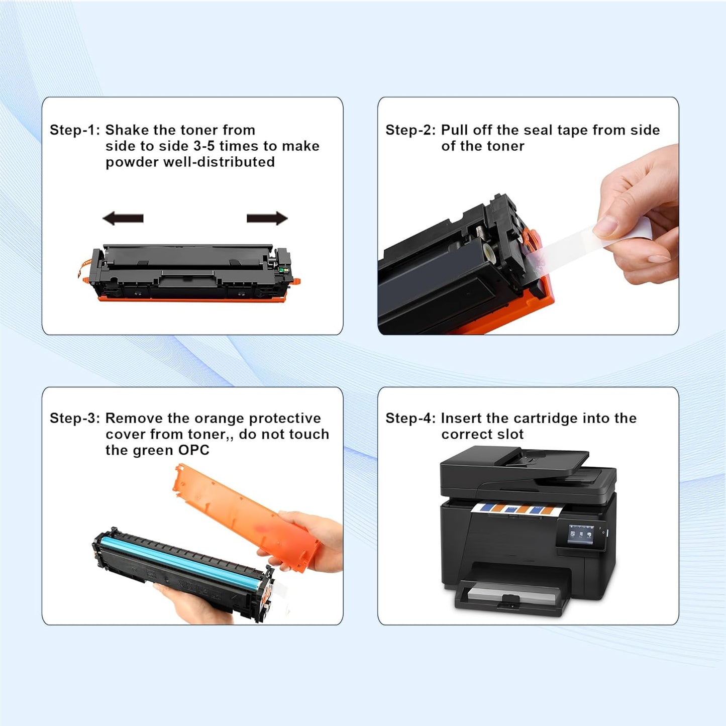 OFFICE-COLOR Replacement for HP 130A Toner Cartridges Set Works with HP Color Laserjet pro MFP M177fw,M176n Printer Ink (Black,Cyan, Magenta, Yellow 4 Pack)