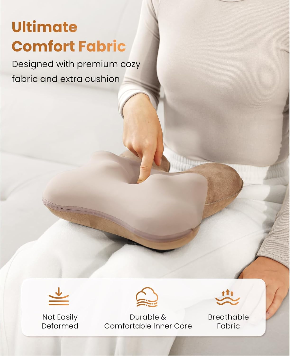 BOB AND BRAD Back Massager with Heat FSA Eligible, EZBack Corded Back Massager for Pain Relief Deep Tissue, Shiatsu Back Shoulder and Neck Massage Pillow, Soothing Full-Body Relief for Women Men