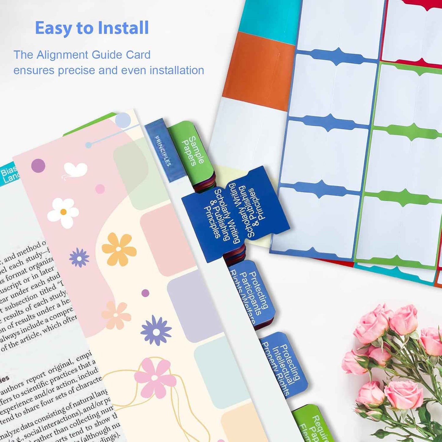 Index Tabs for the APA Publication Manual 7th Edition, Book Tabs of The American Psychological Association (Book not Included), 82 Printed Tabs for Every Chapter, Laminated & Color-Coded