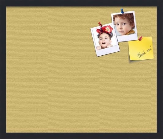 PinPix 24x20 Inch Cork Bulletin Board. This Decorative Framed Pin Board Comes with Honey Pastel Design and a Satin Black Frame. Ideal for Home Office Decor or Message Board (PinPix-1810)