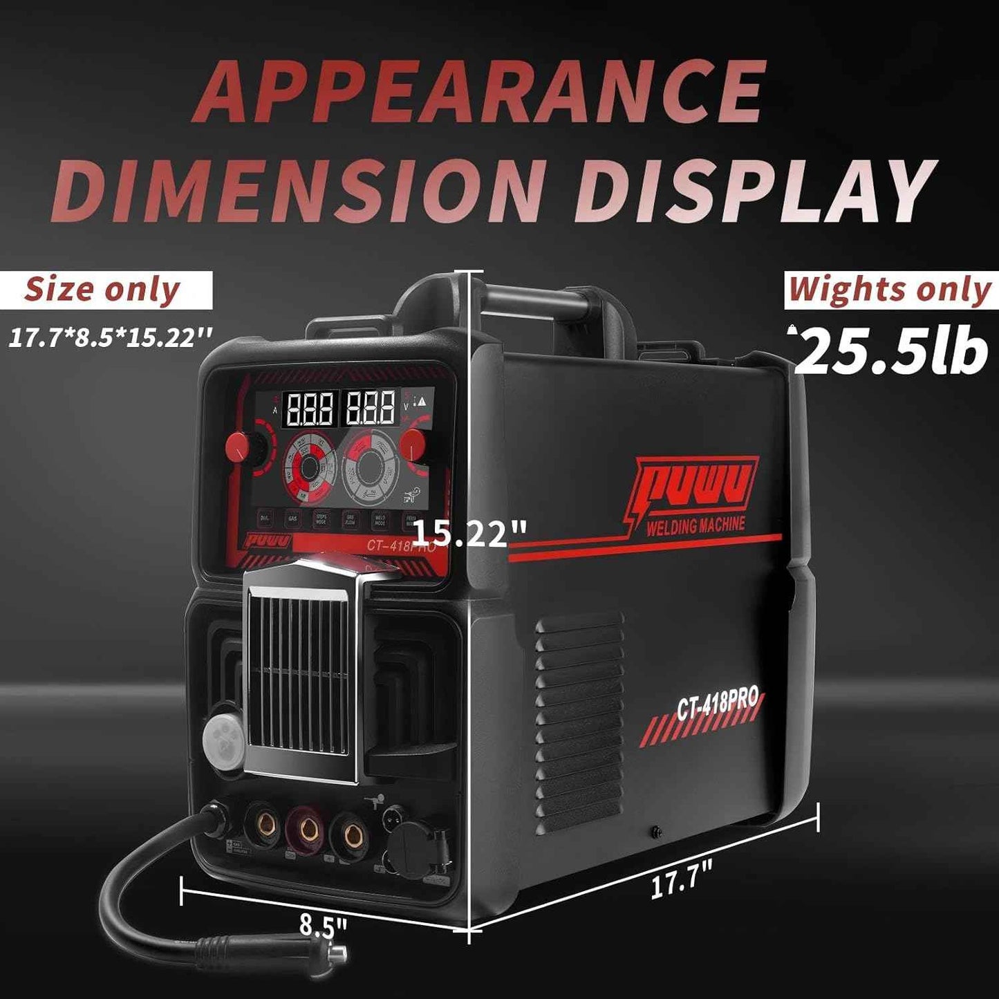Plasma Cutter Welder Combo Gas MIG/Gasless MIG/HF TIG/Stick/CUT 5 in 1 Aluminum Welding Machine with 110V/220V Dual Voltage Multi Process Welder