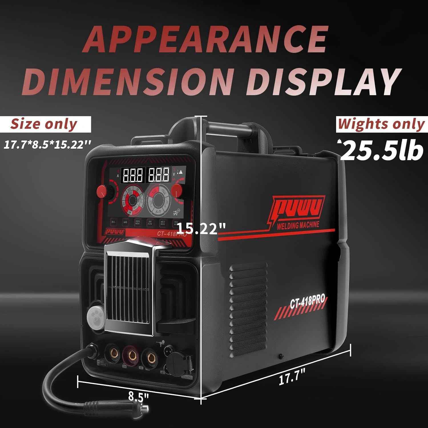 Plasma Cutter Welder Combo Gas MIG/Gasless MIG/HF TIG/Stick/CUT 5 in 1 Aluminum Welding Machine with 110V/220V Dual Voltage Multi Process Welder