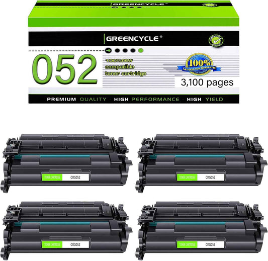 greencycle 052 Toner Cartridge Compatible Replacement for Canon 052 052H CRG-052 CRG052 Toner for ImageCLASS LBP214dw LBP215dw MF426dw MF424dw MF429dw MF426 MF424 MF429 MF420 LBP210 Printer 4 Black